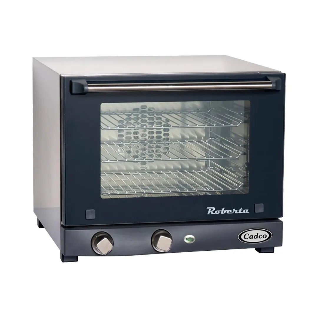Cadco OV-003 Single-Deck Electric Convection Oven w/ Manual Controls, Quarter-Size, 3 Shelves