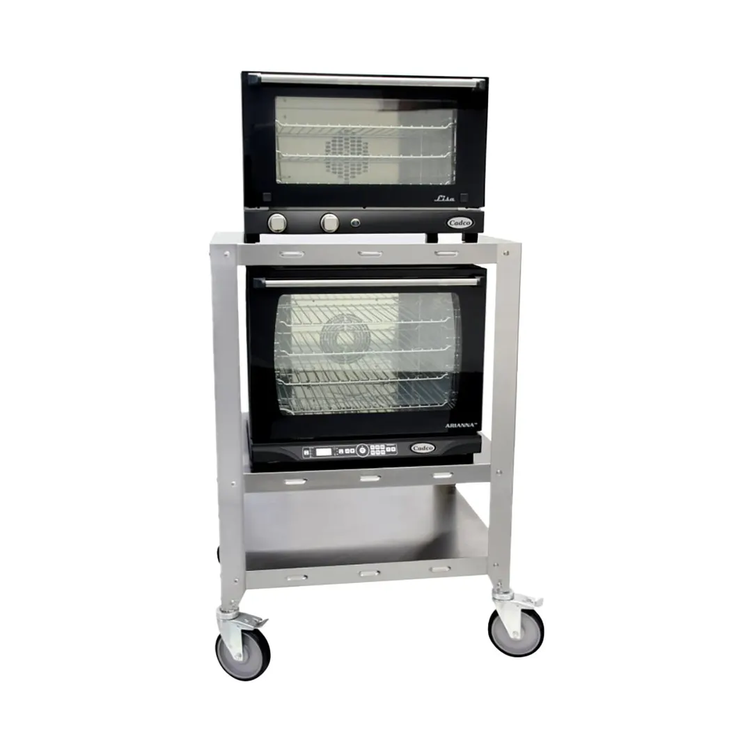 Cadco OV-HDS Mobile Oven Stand, (2) Tiers with Undershelf / Stainless Steel