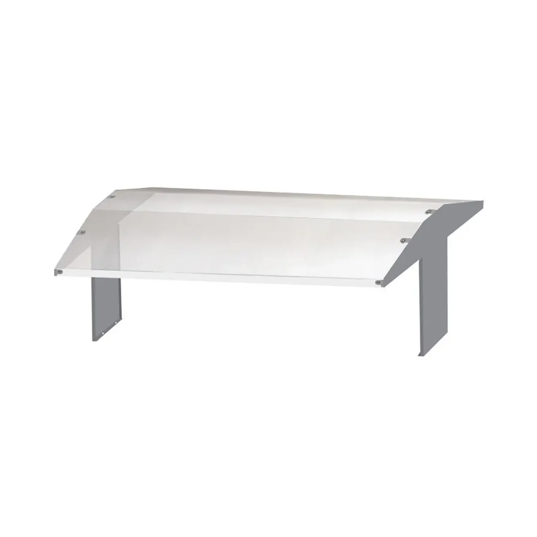 Cadco SGJ-2 Sneeze Guard for 2-Bay (CBC-HH) Junior Food Carts, Attaches to Cart without Tools