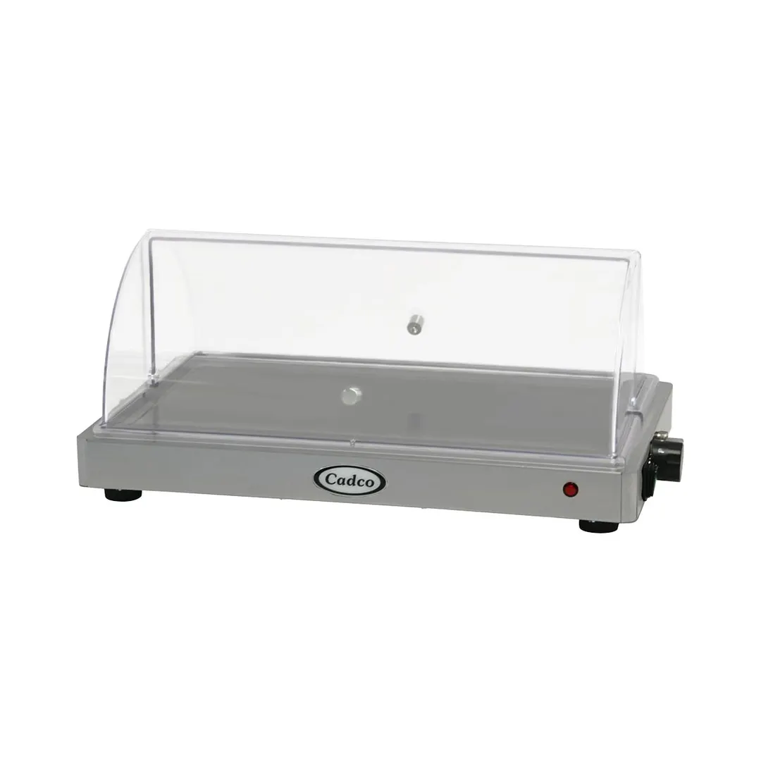 Cadco WTRT-10-HD Countertop Warming Shelf w/ Rolltop Lid, Medium Size, 19" x 11" Warming Surface