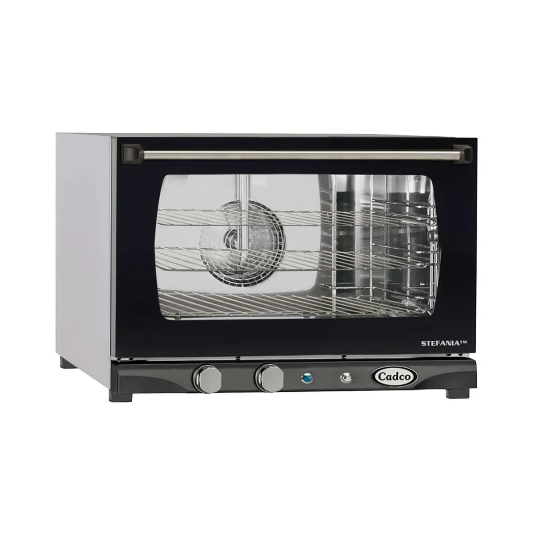 Cadco XAF-113 Half Size Countertop Electric Convection Oven w/ 3 Shelf, Manual Controls, 120V