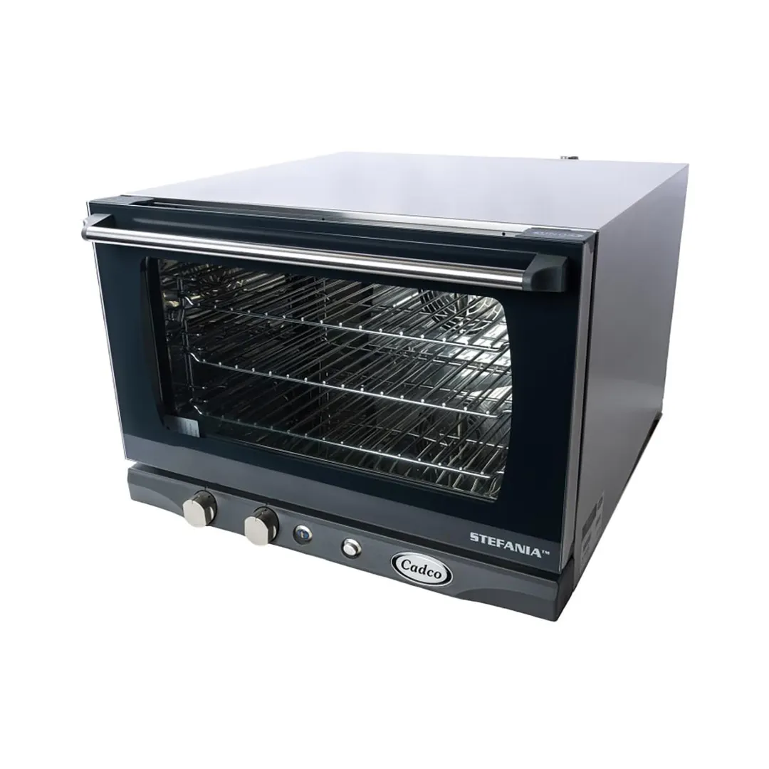 Cadco XAF-113 Half Size Countertop Electric Convection Oven w/ 3 Shelf, Manual Controls, 120V