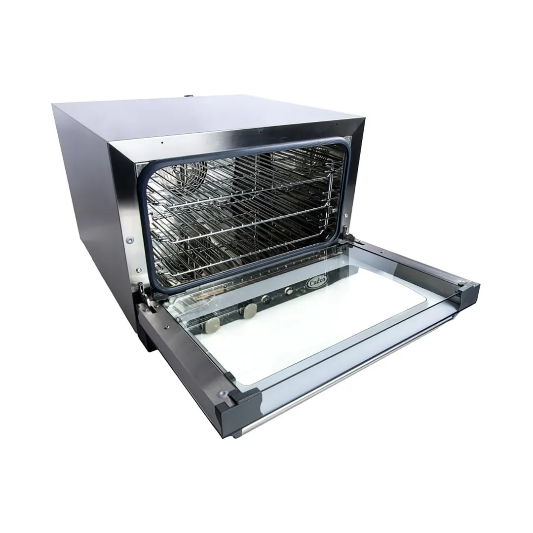 Cadco XAF-113 Half Size Countertop Electric Convection Oven w/ 3 Shelf, Manual Controls, 120V