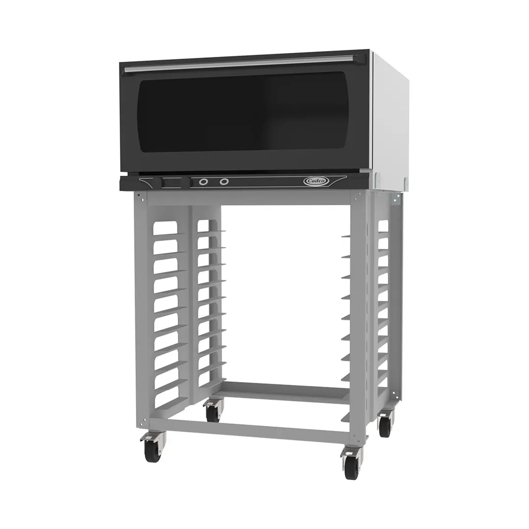 Cadco XAFS-183 Single Full Size Countertop Electric Convection Oven, 3 Shelf, Stand, Manual Controls