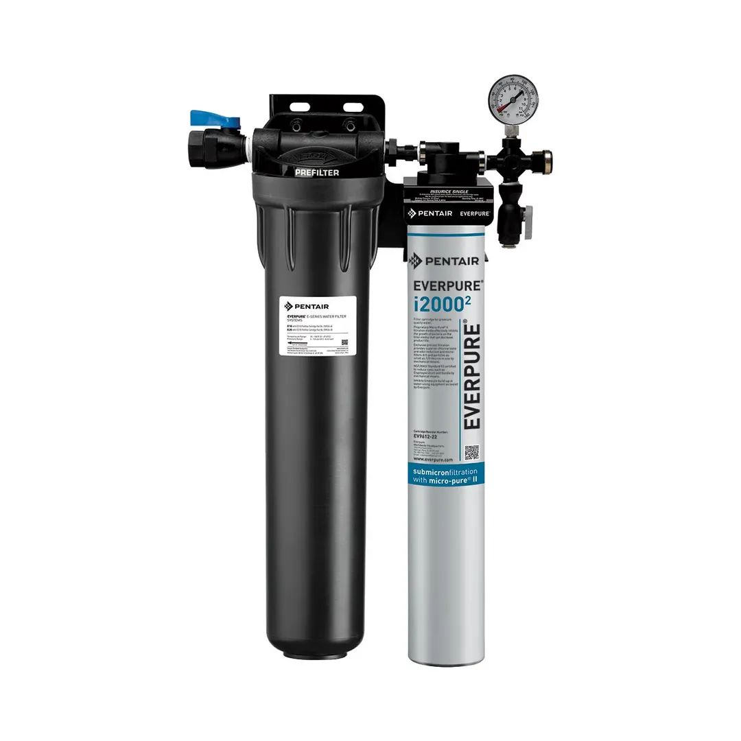 Everpure EV932421 Insurice® Single PF-i2000² Water Filtration System w/ 0.5 Micron and 1.67 GPM, 9,000 Gallons