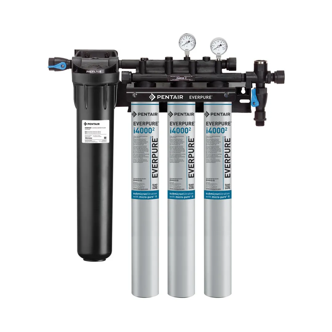 Everpure EV932523 Insurice® Triple PF-i4000² Water Filtration System w/ 0.5 Micron and 5 GPM, 36,000 Gallons