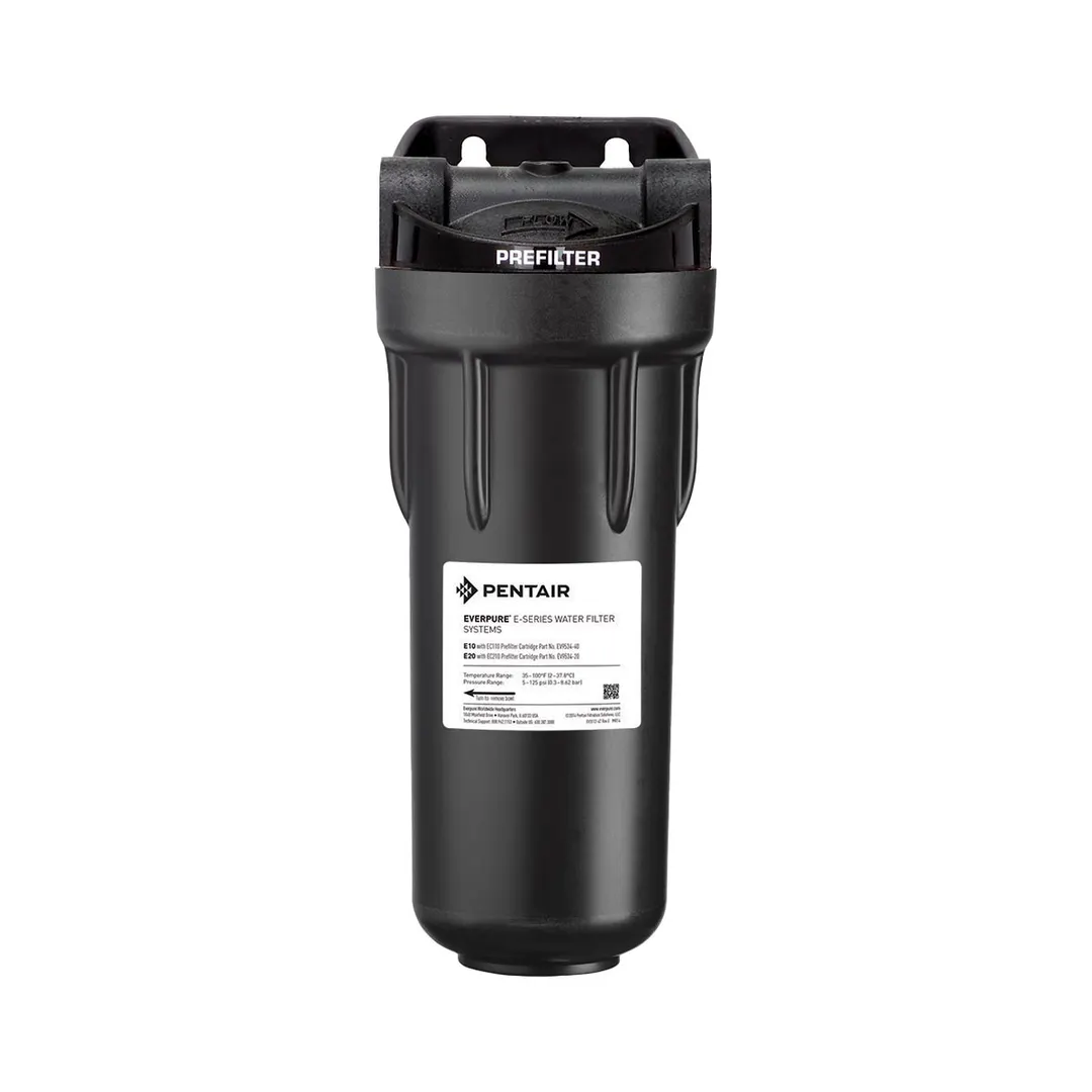 Everpure EV979580 E-Series 10"  Prefilter System with 10.0 Micron and 4.0 GPM, 3/4" Inlet, 3/4" Outlet 