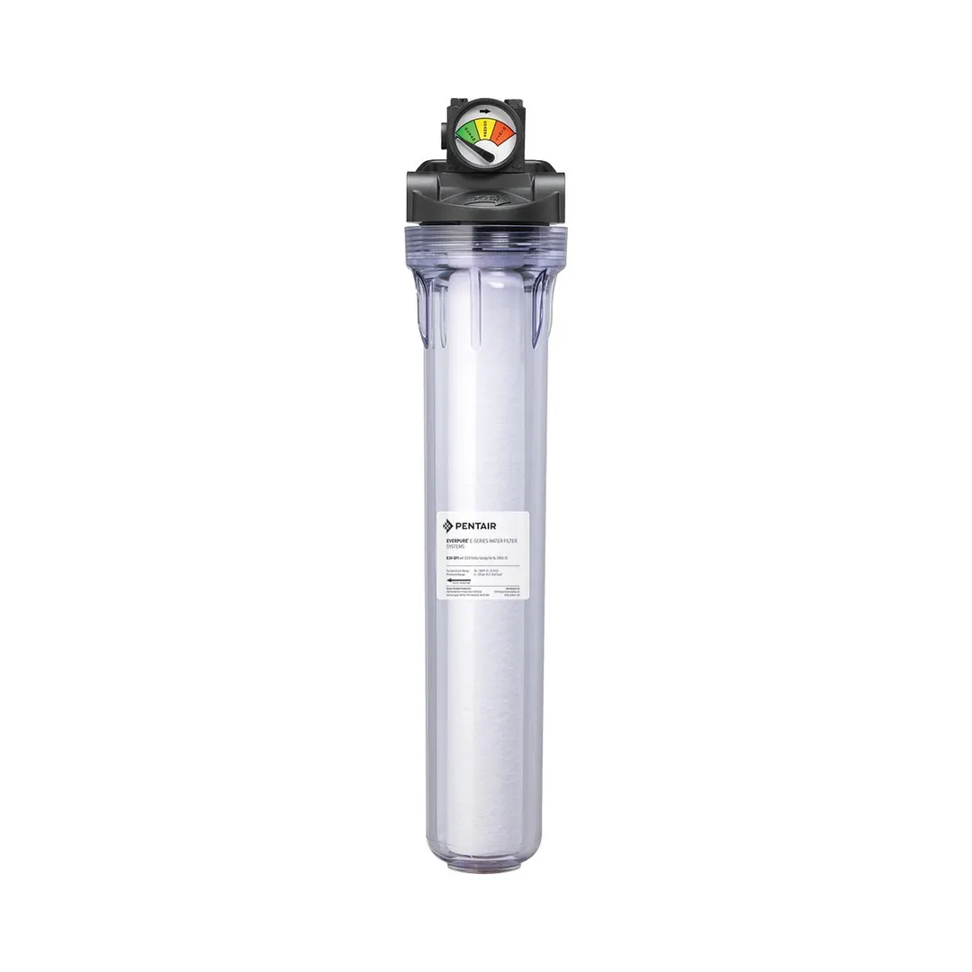 Everpure EV979590 E-Series 20" Prefilter System,with 10.0 Micron and 8.0 GPM, 3/4" Inlet, 3/4" Outlet 