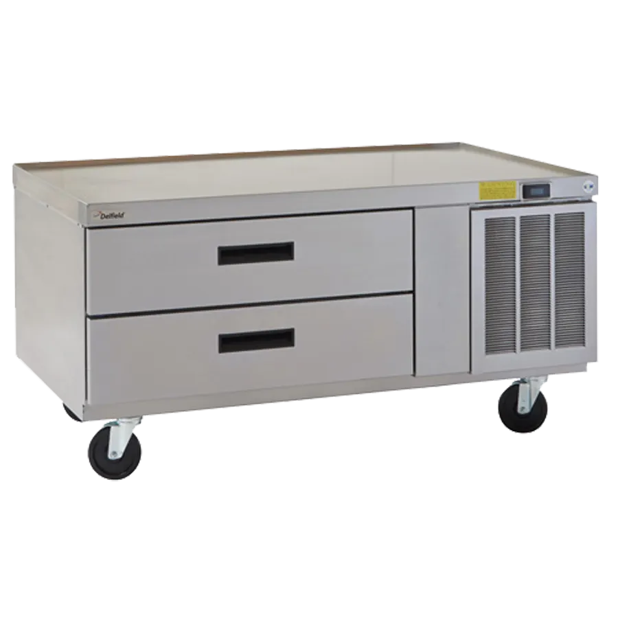 Delfield F2956P 56" 2 Drawers Refrigerated Low-Profile Equipment Stand, 1/5 HP, NSF Certified