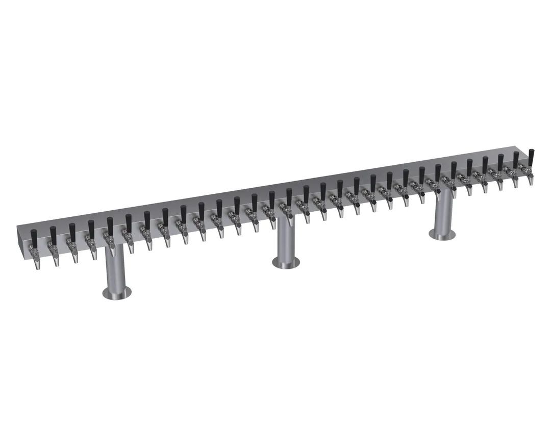Krowne KDTH-30S Draft Beer Tower, 30‑Tap, 90" Box, Glycol‑Cooled, Steel Finish, 2‑Column