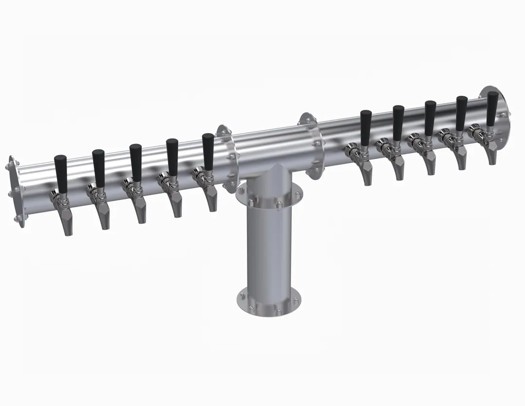Krowne KPTH-10S Beer Tower, Countertop, 43-3/4", Glycol-Cooled, Stainless, 10 Faucet (7-12 Taps)