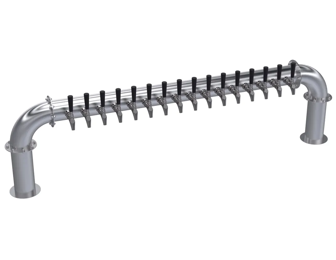 Krowne KPTP-16S Tap Tower, 69" Countertop, 2-Column Dispenser, Steel, Glycol Cooled, 16 Faucets
