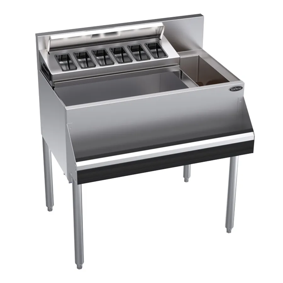 Krowne KR24-MS32L Bottle Well Bin Underbar Ice Bin/Cocktail Station