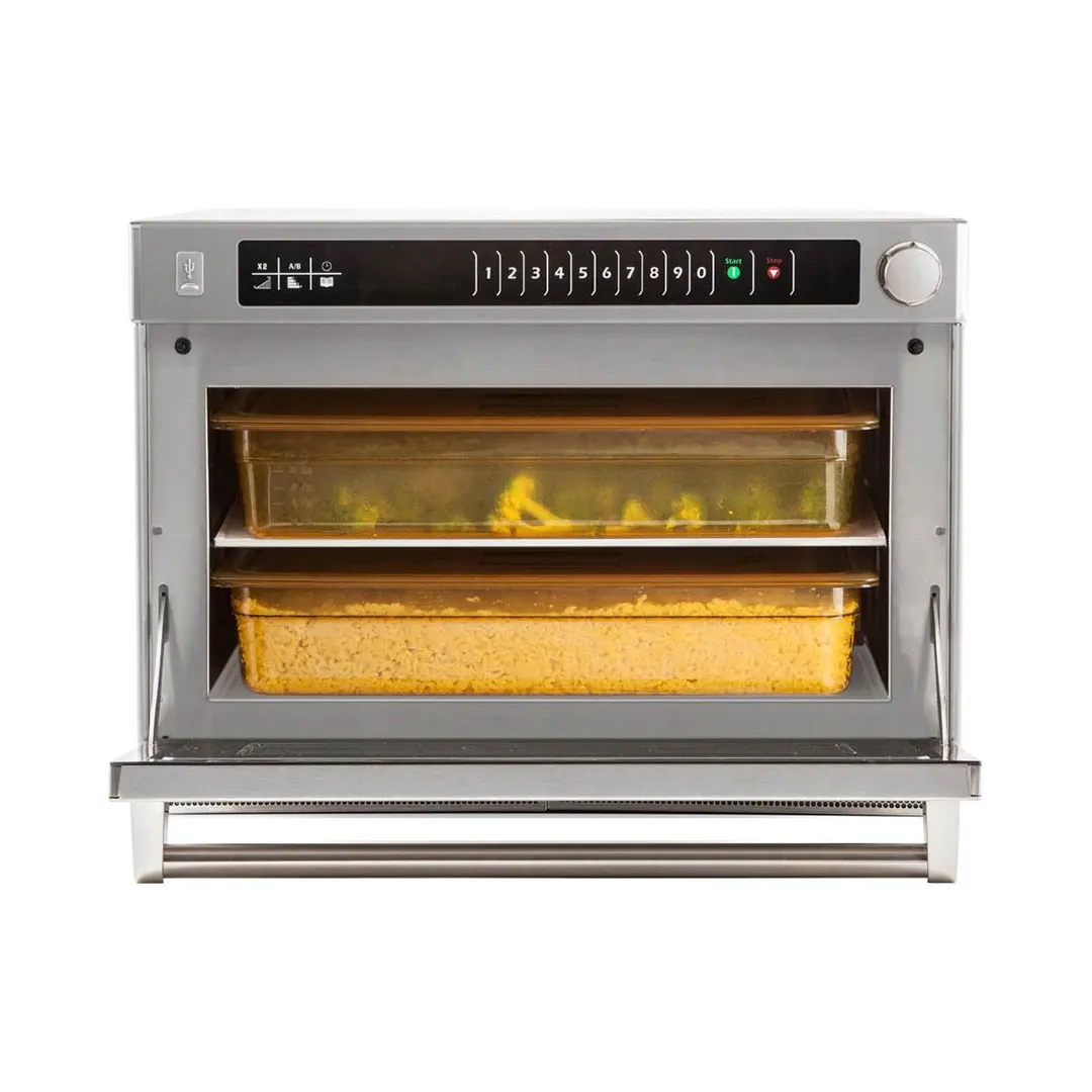 Amana AMSO35 3500W Commercial Heavy Duty Microwave Steamer Oven, 1.6 Cu. Ft., 208/240V