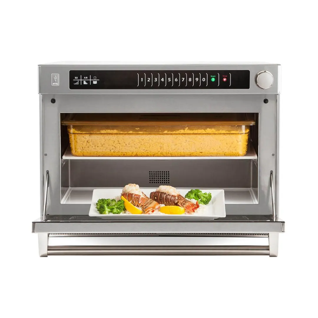 Amana AMSO35 3500W Commercial Heavy Duty Microwave Steamer Oven, 1.6 Cu. Ft., 208/240V