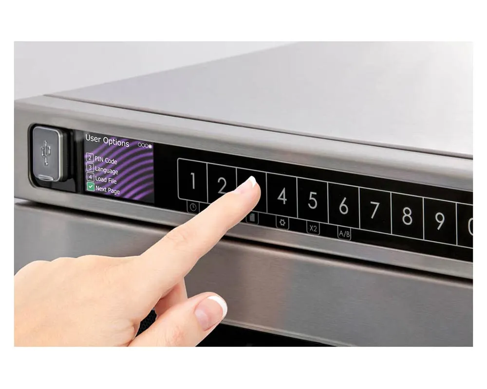 Amana HDC12A2 1200W Heavy Duty Commercial Microwave Oven, 0.6 Cu. Ft., Push Button, 120V