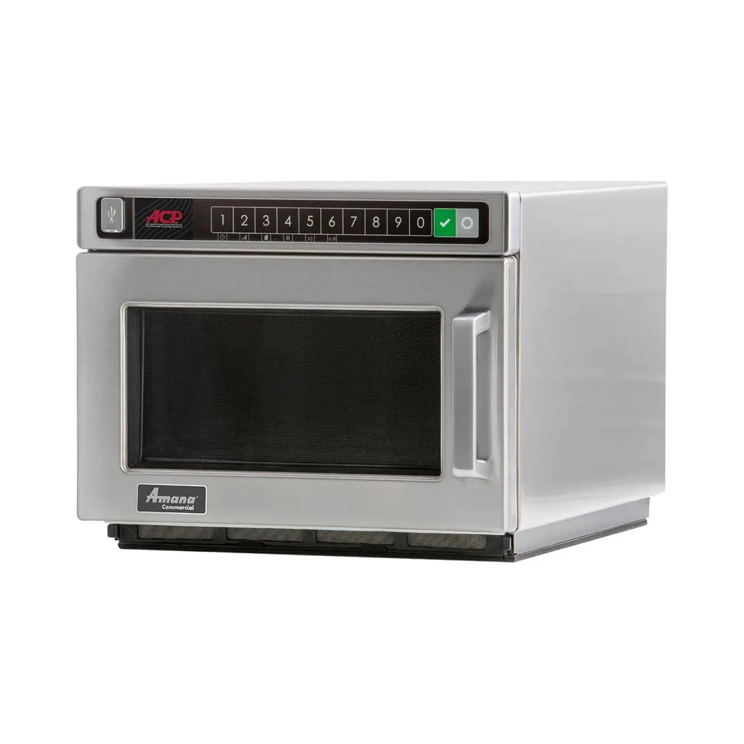 Amana HDC1815 1800W Heavy Duty Commercial Microwave Oven, 0.6 Cu. Ft., Push Button, 208/240V