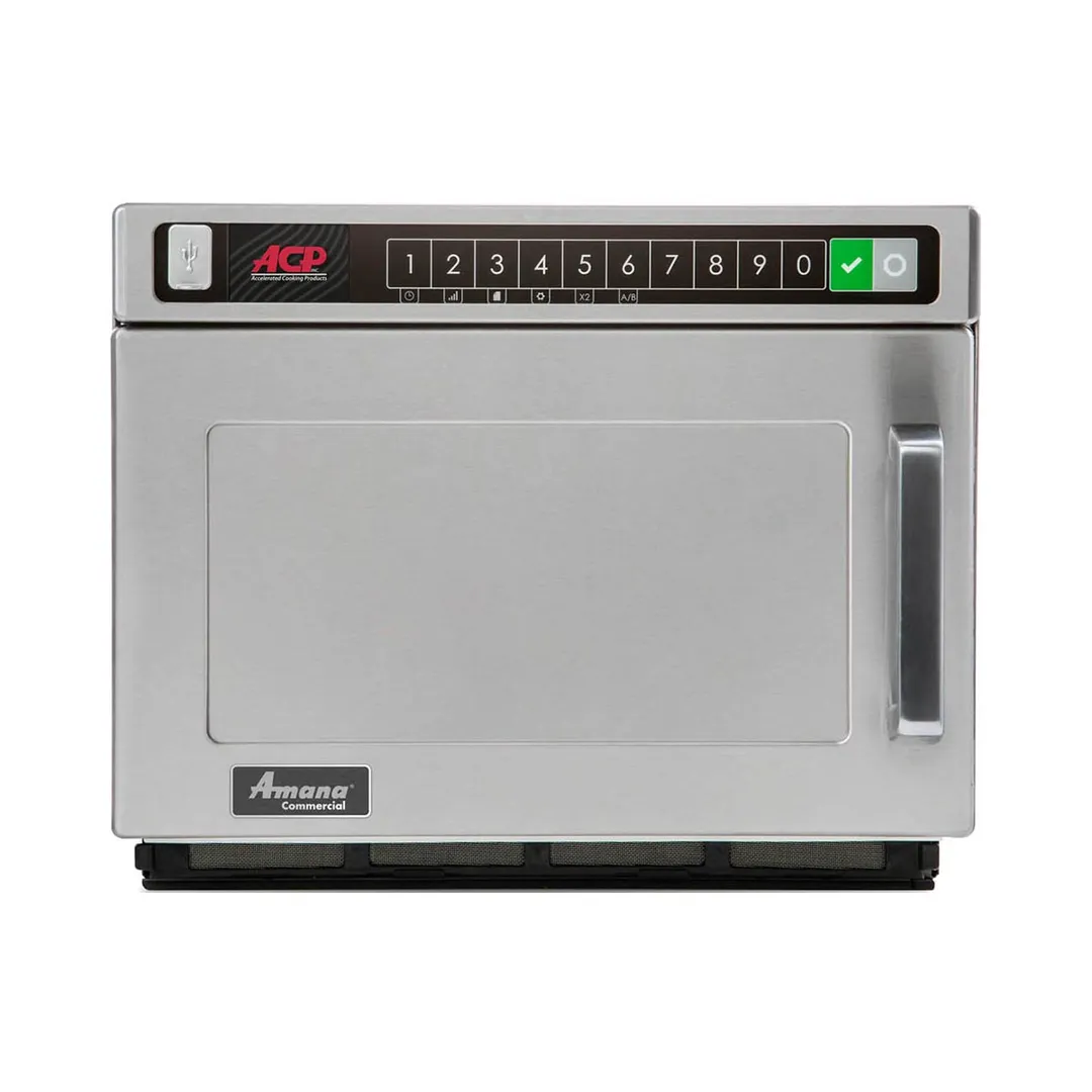 Amana HDC18SD2 1800W Commercial Heavy Duty Microwave Oven, 0.6 Cu. Ft., Push Button, 208/240V
