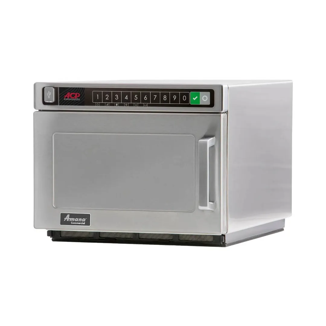Amana HDC18SD2 1800W Commercial Heavy Duty Microwave Oven, 0.6 Cu. Ft., Push Button, 208/240V