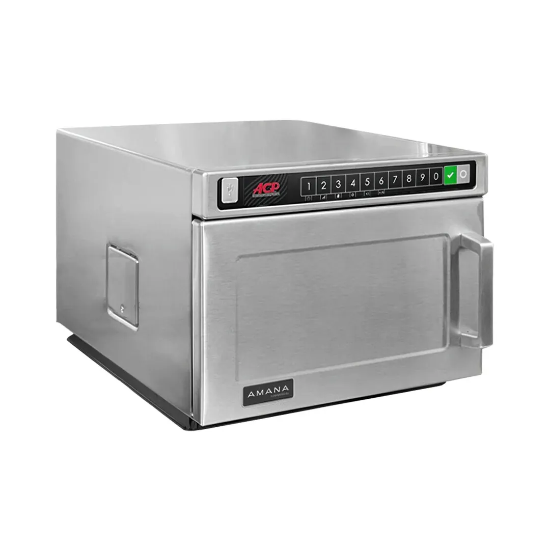 Amana HDC18SD2 1800W Commercial Heavy Duty Microwave Oven, 0.6 Cu. Ft., Push Button, 208/240V