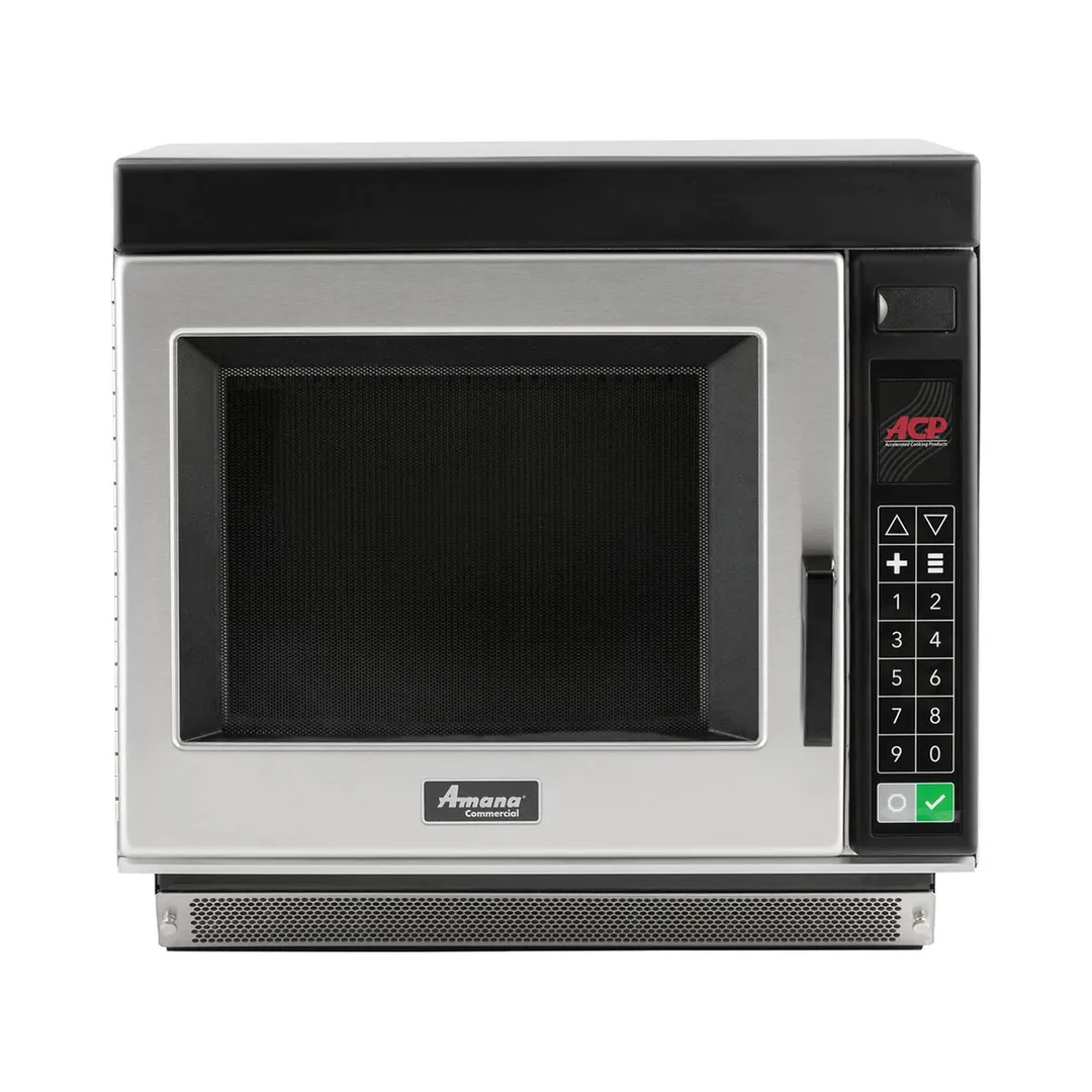 Amana RC17S2 1700W Heavy Duty Commercial Microwave Oven, 1.0 Cu. Ft., Push Button, 208/240V
