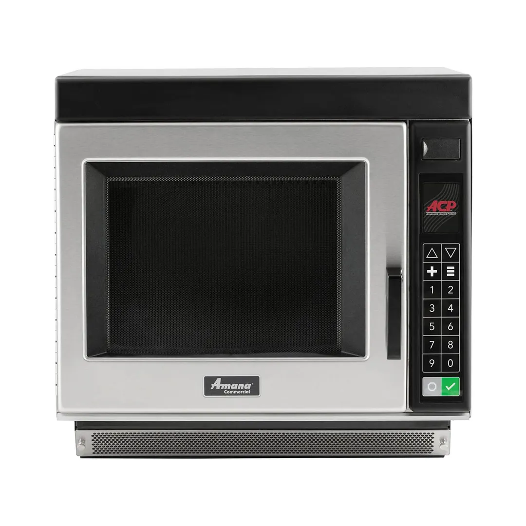 Amana RC22S2 2200W Heavy Volume Commercial Microwave Oven, 1.0 Cu. Ft., Push Button, 208/240V