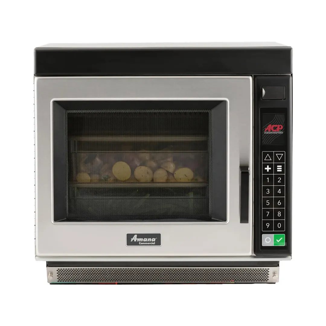 Amana RC30S2 3000W Heavy Volume Commercial Microwave Oven, 1.0 Cu. Ft., Push Button, 208/240V