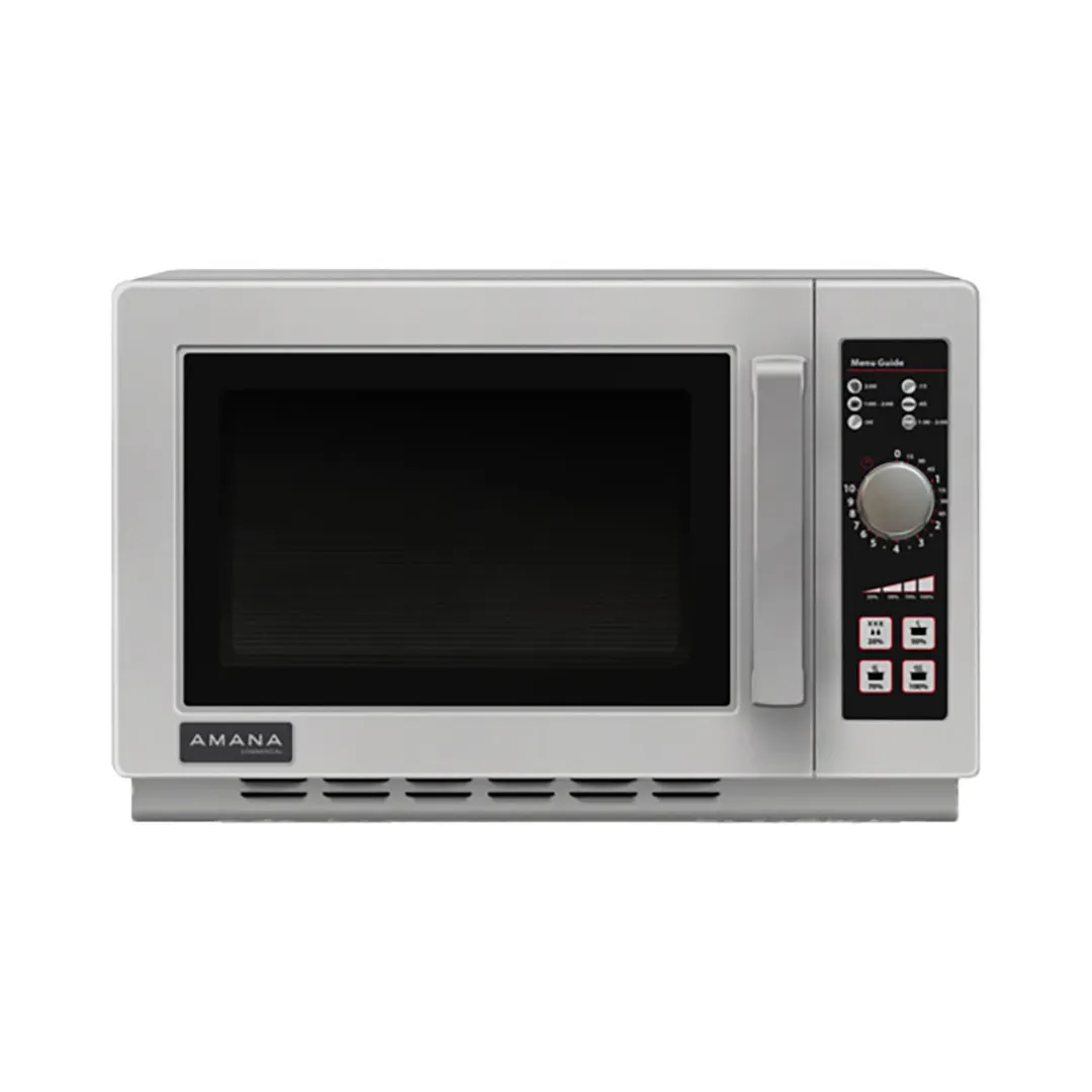 Amana RCS10DSE 1000W Medium Duty Commercial Microwave Oven, 1.2 Cu. Ft., Dial Controls, 120V