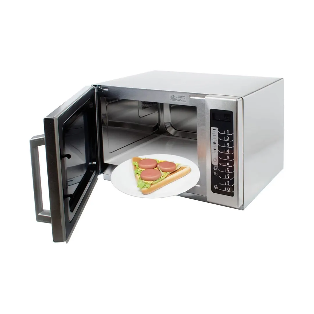 Amana RCS10TS 1000W Medium Duty Commercial Microwave Oven, 1.2 cu. Ft., Push Button, 120V