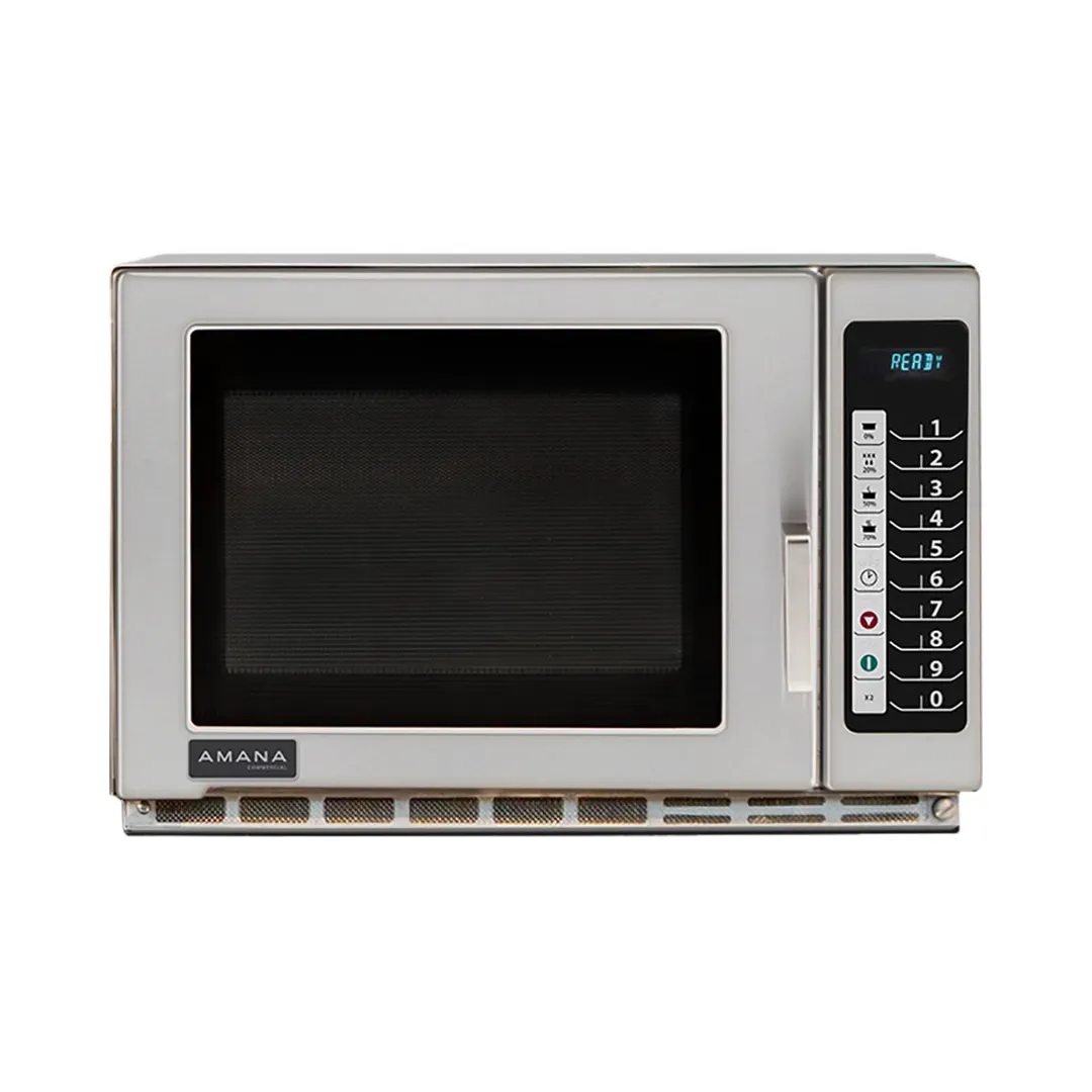 Amana RFS12TS 1200W Medium Duty Commercial Microwave Oven, 1.2 Cu. Ft., Push Button, 120V
