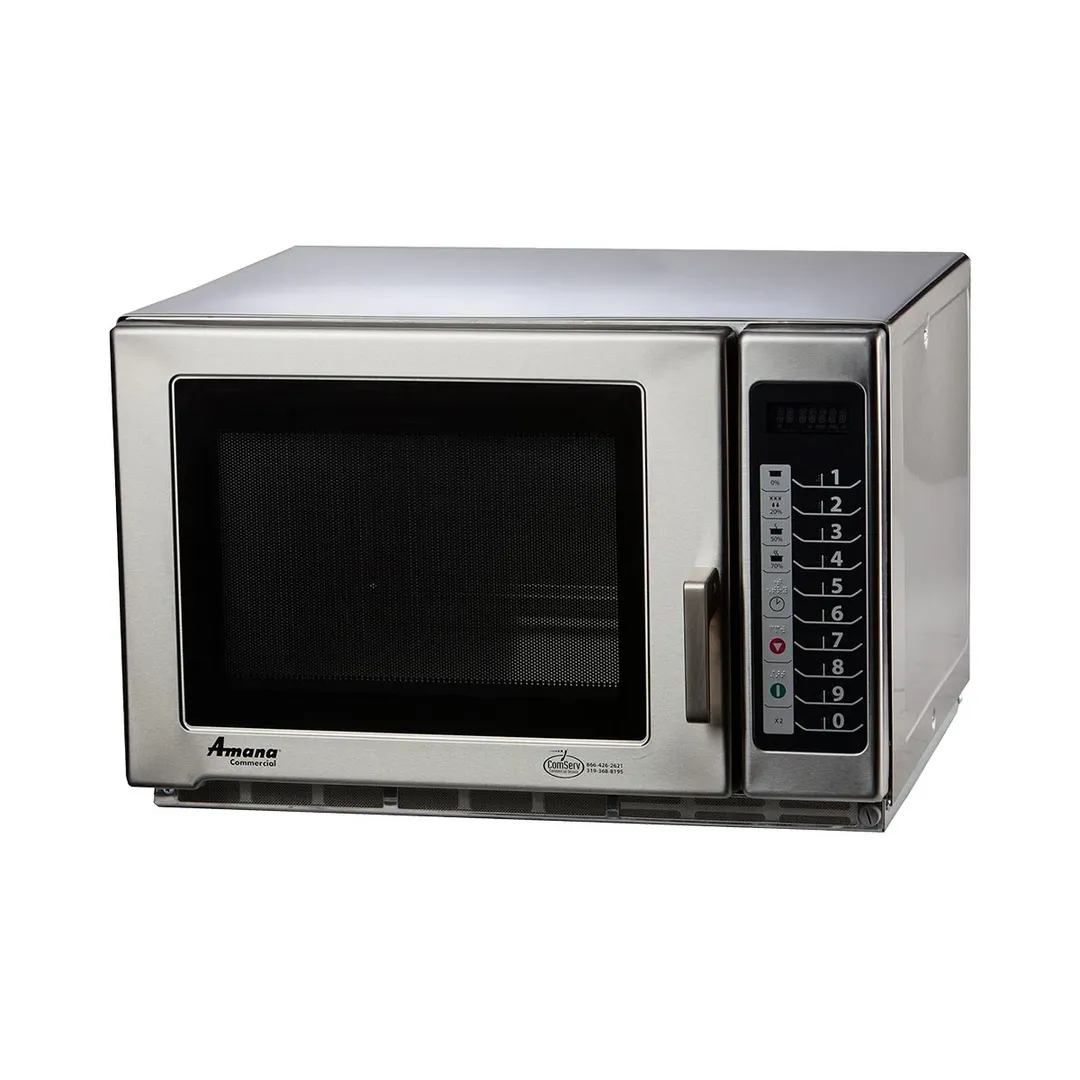 Amana RFS21TS 2100 Watts Commercial Microwave Oven, 1.2 Cu. Ft.,Touch Control, 208/240V