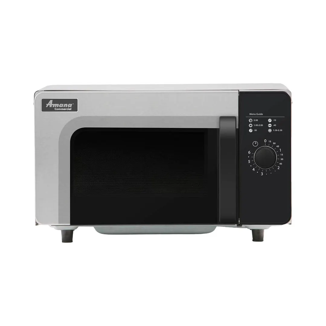 Amana RMS10DSA 1000W Low Volume Commercial Microwave Oven, 0.8 Cu. Ft., Dial Control, 120V