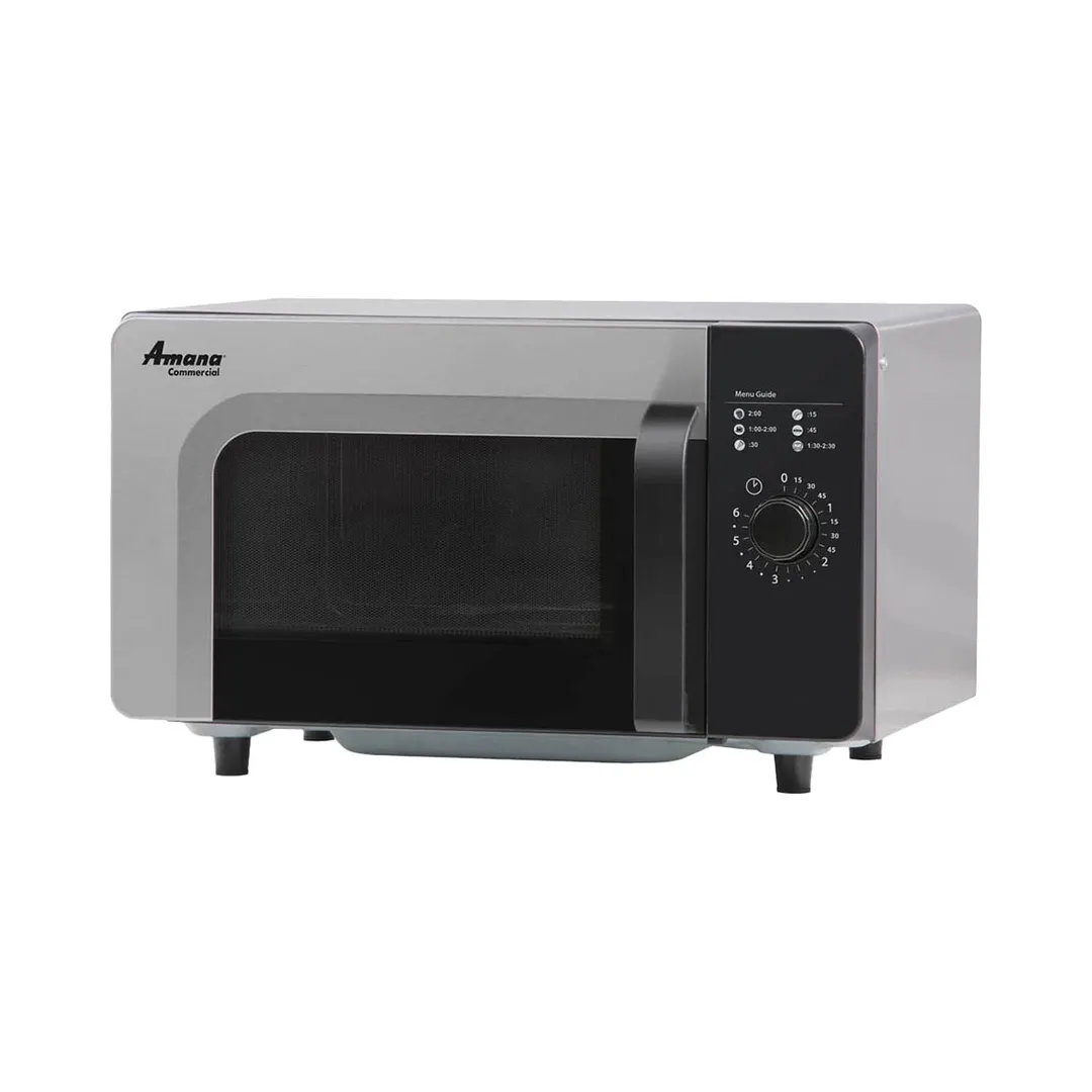 Amana RMS10DSA 1000W Low Volume Commercial Microwave Oven, 0.8 Cu. Ft., Dial Control, 120V