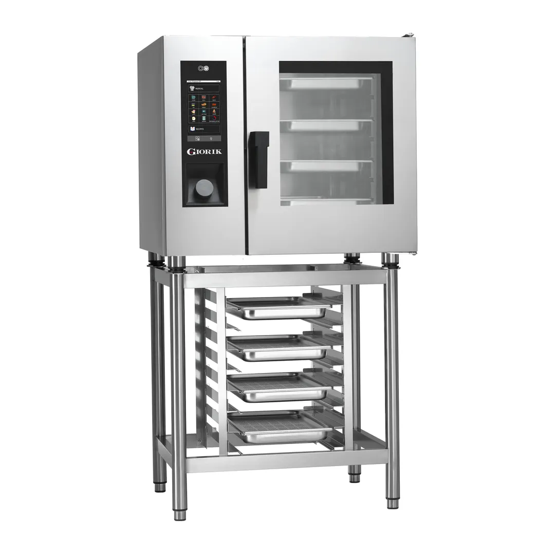 Giorik-US SNTG061W Half Size 6 Pan Natural Gas Combi Oven w/ Touch Control, Boilerless, 41.000 BTU