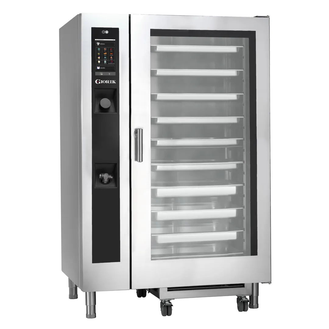 Giorik-US SNTG202W Full Size 20 Pan Natural Gas Combi Oven w/ 10" Touch Control, Boilerless, 191.000 BTU