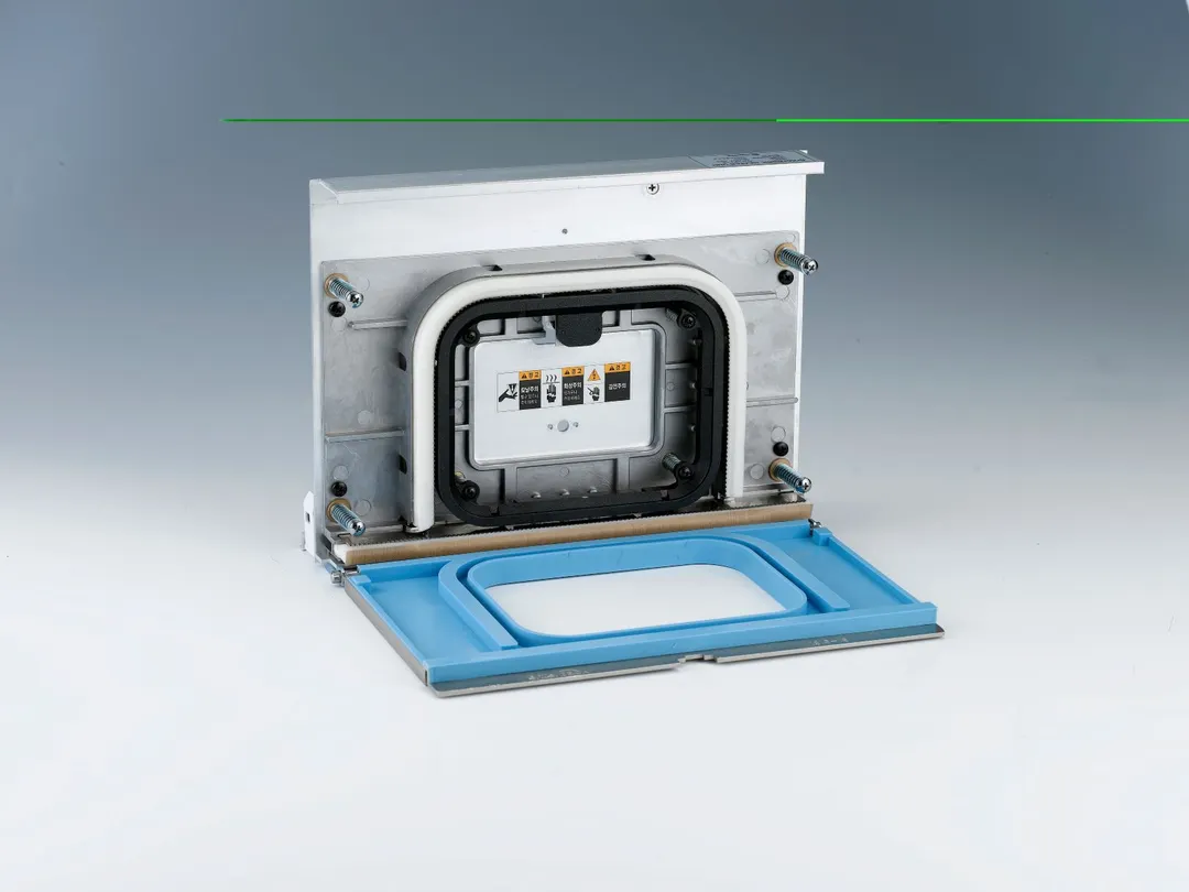 Invacus HEAT SET EHQ-1915 – 1200W Stainless Tray Heater for 7-9/10" x 5-9/10" Shrink Wrap Trays, Packaging