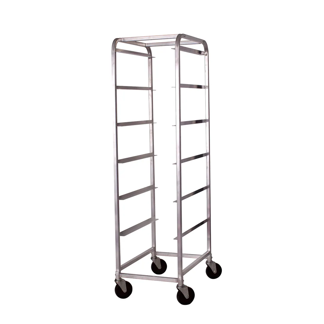Winco ABBC-6 6-Tier Bus Box Cart, 18-5/8W x 26D x 70-1/4H, Aluminum, 5 inch Swivel Casters, NSF