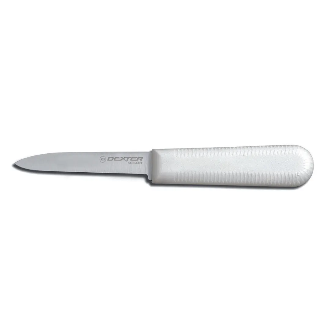 Dexter 15303 Paring Knife, 3" Spear‑Point Blade, Stainless Steel, White Plastic Handle, USA Made