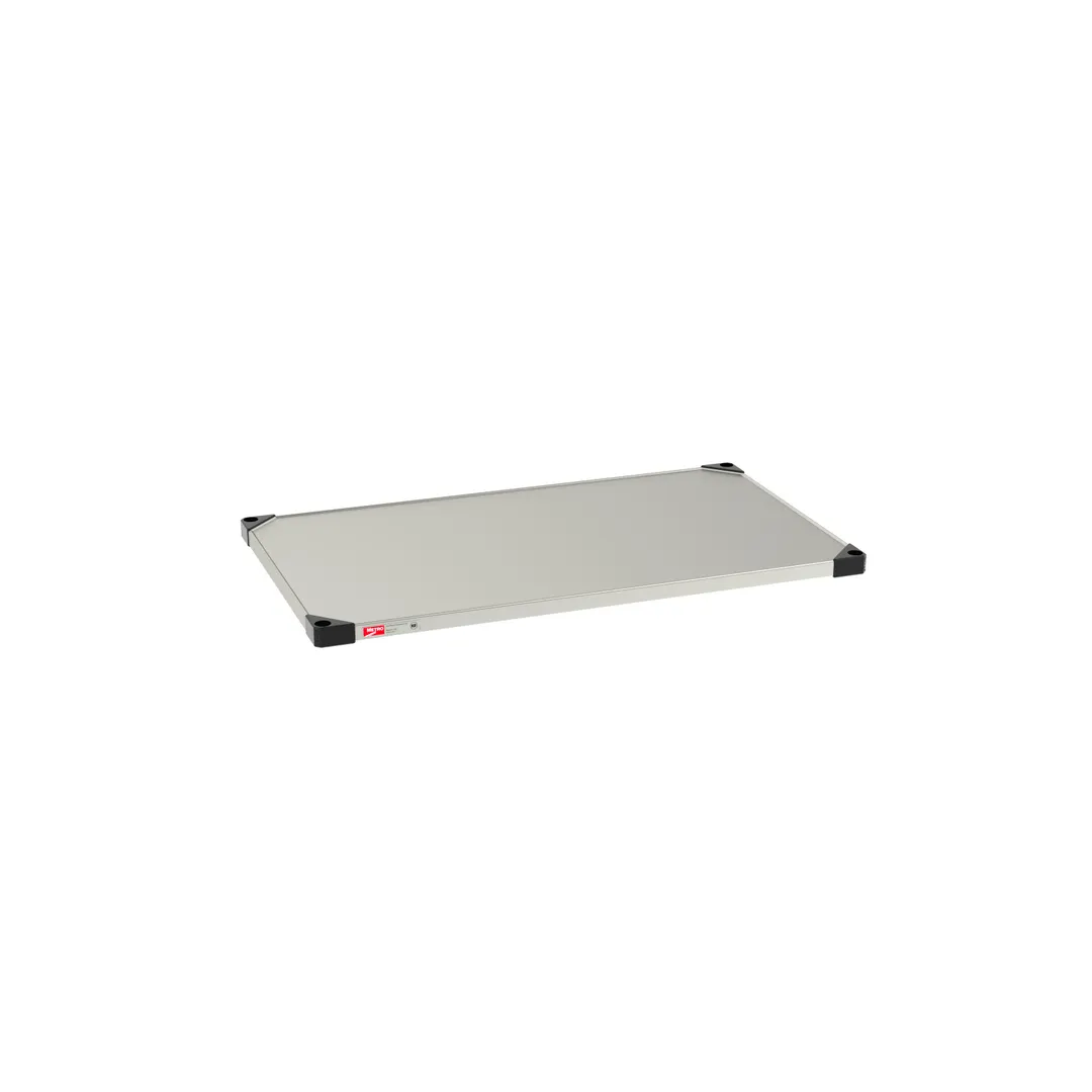 Metro 2442FS Super Erecta Solid Shelf, 42"W x 24"D, Stainless Steel, Quick Ship