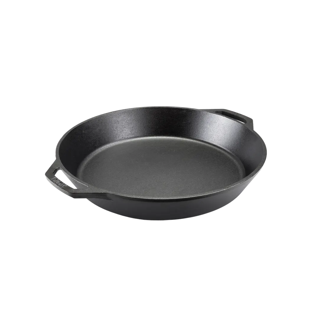 Lodge L14SKL 15" Dia. Fry Pan – Dual Handle, 2-1/2" Height, Induction Ready, Seasoned Cast Iron