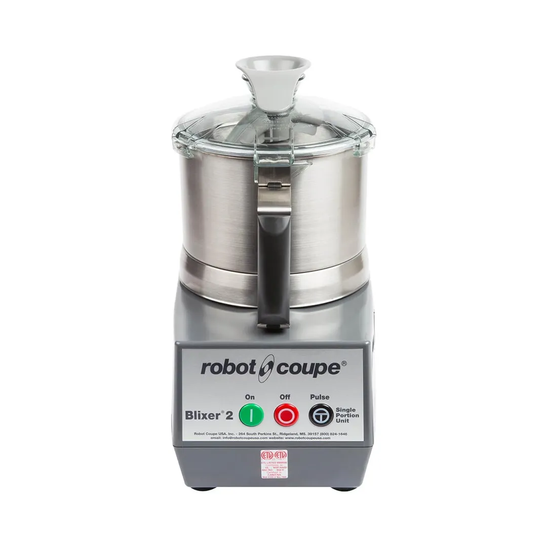 Robot Coupe BLIXER2 Food Processor, 2.9-L Stainless Steel Batch Bowl, 1-Speed, 1 hp