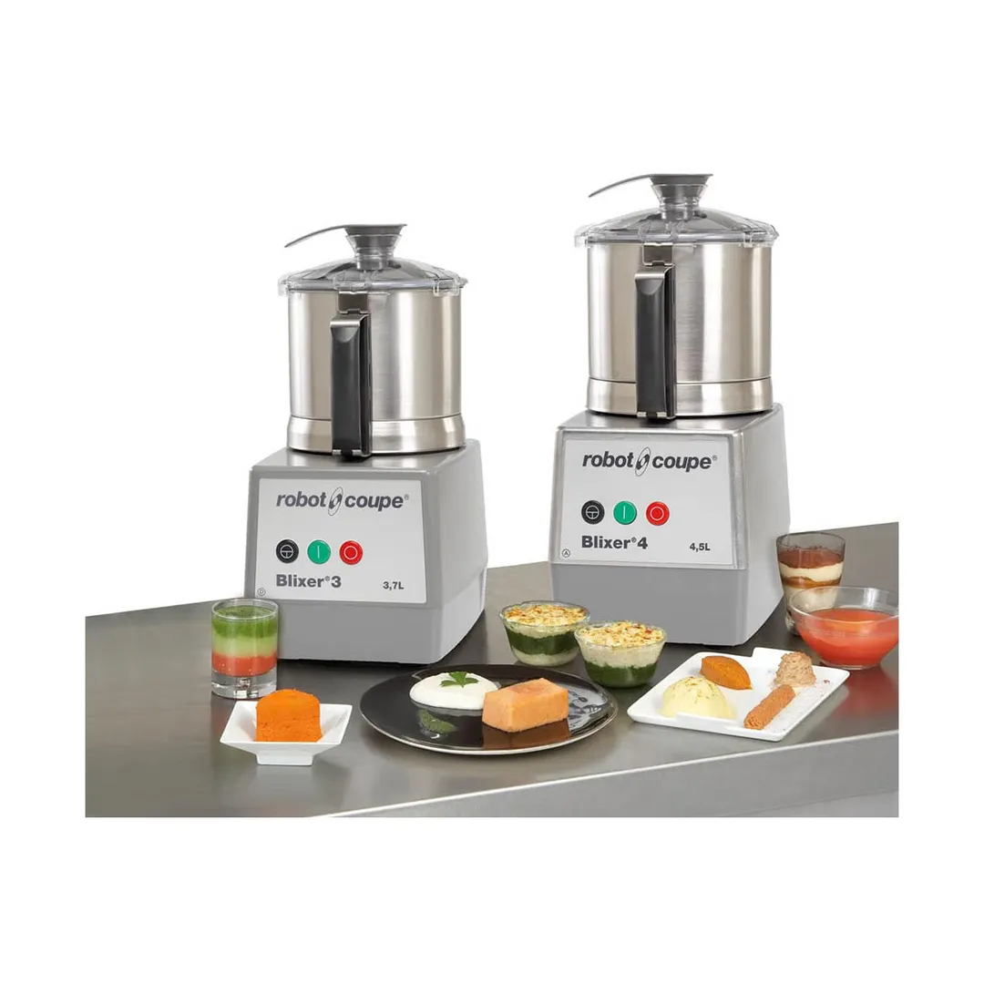 Robot Coupe BLIXER3 Food Processor, 3.7-L Stainless Steel Batch Bowl, 1-Speed, 1 1/2 hp