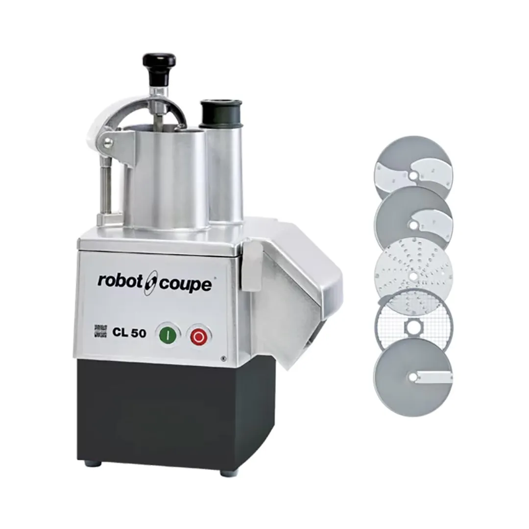 Robot Coupe CL50E5DISCS Continuous Feed Food Processor, 5 Discs Included, 1 1/2 hp