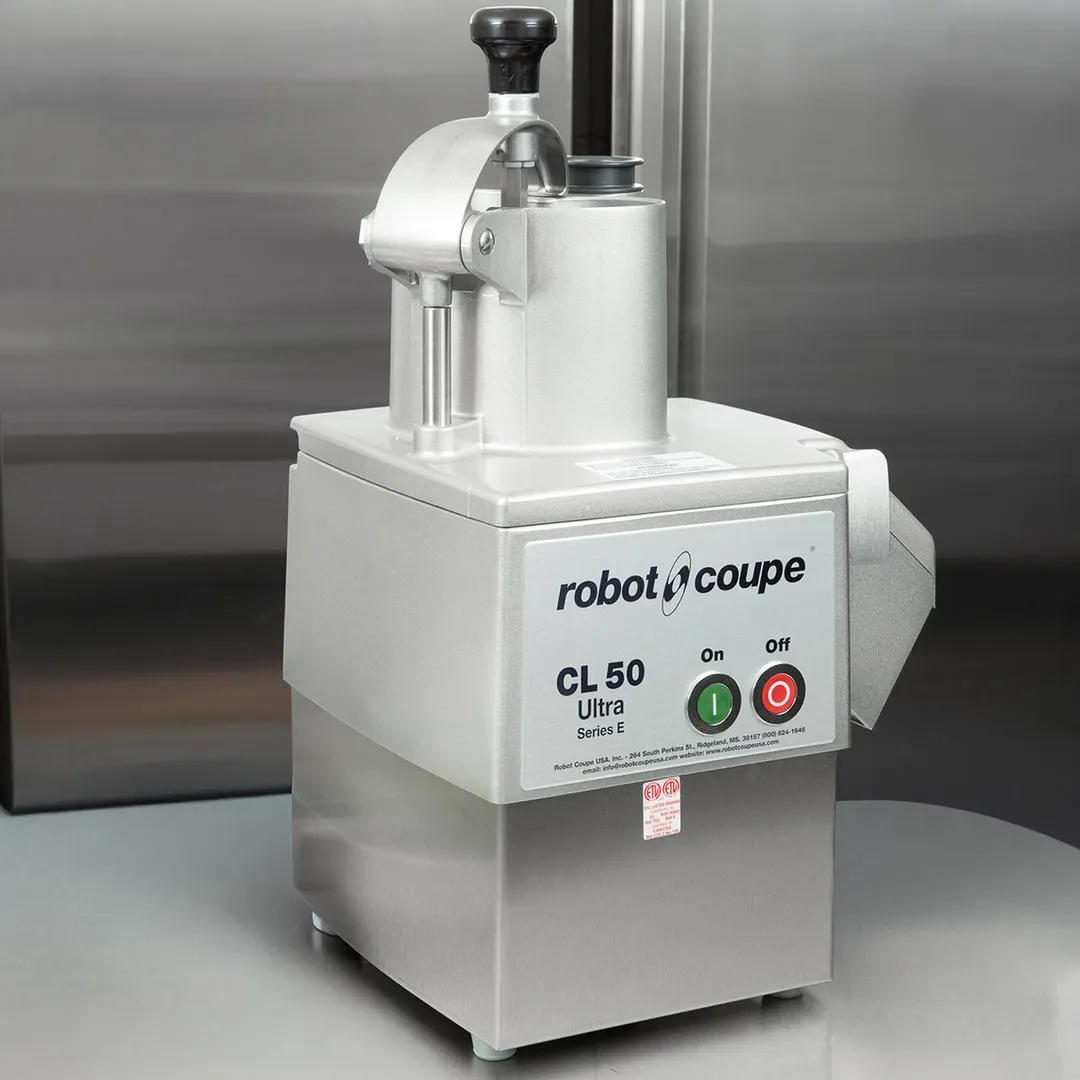 Robot Coupe CL50EUPIZZA Continuous Feed Food Processor, 5 Discs Included, 1 1/2 hp