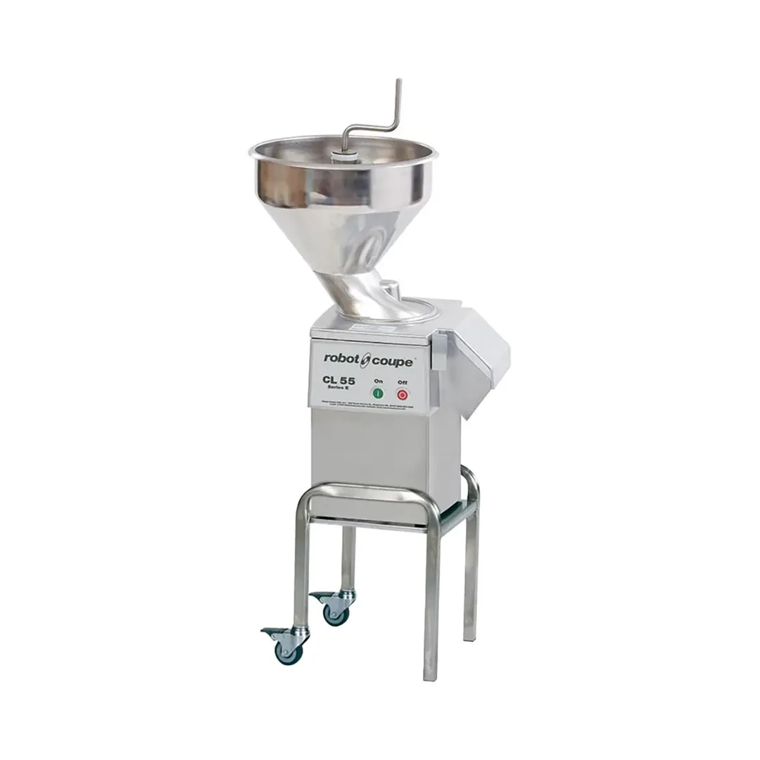 Robot Coupe CL55E2FEEDHEADS Continuous Feed Food Processor with 2 Discs and 2 1/2 hp, 2645 lbs/hr