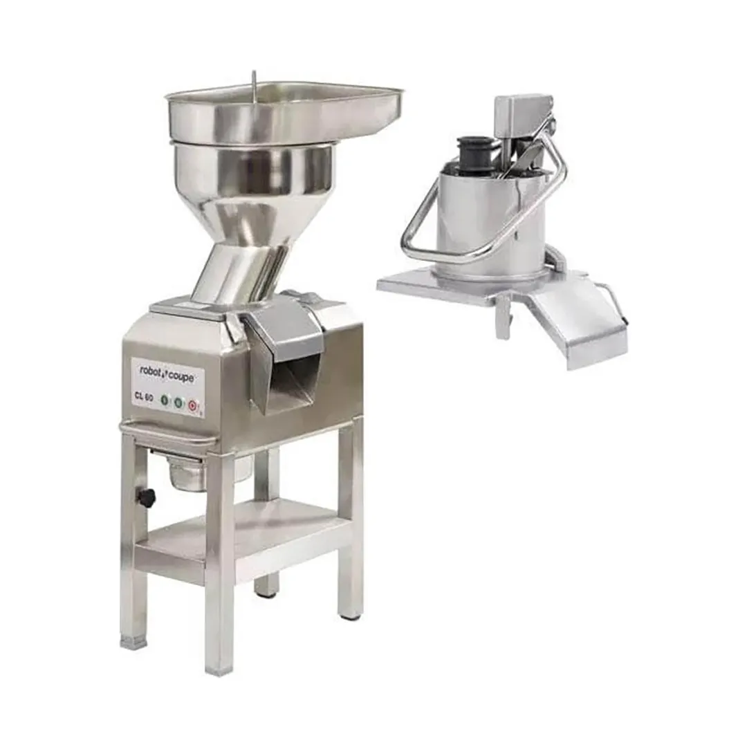 Robot Coupe CL60E2FEEDHEADS NODISC 3 hp Continuous Feed Food Processor, 425 and 850 RPM, 3970 lbs/hr