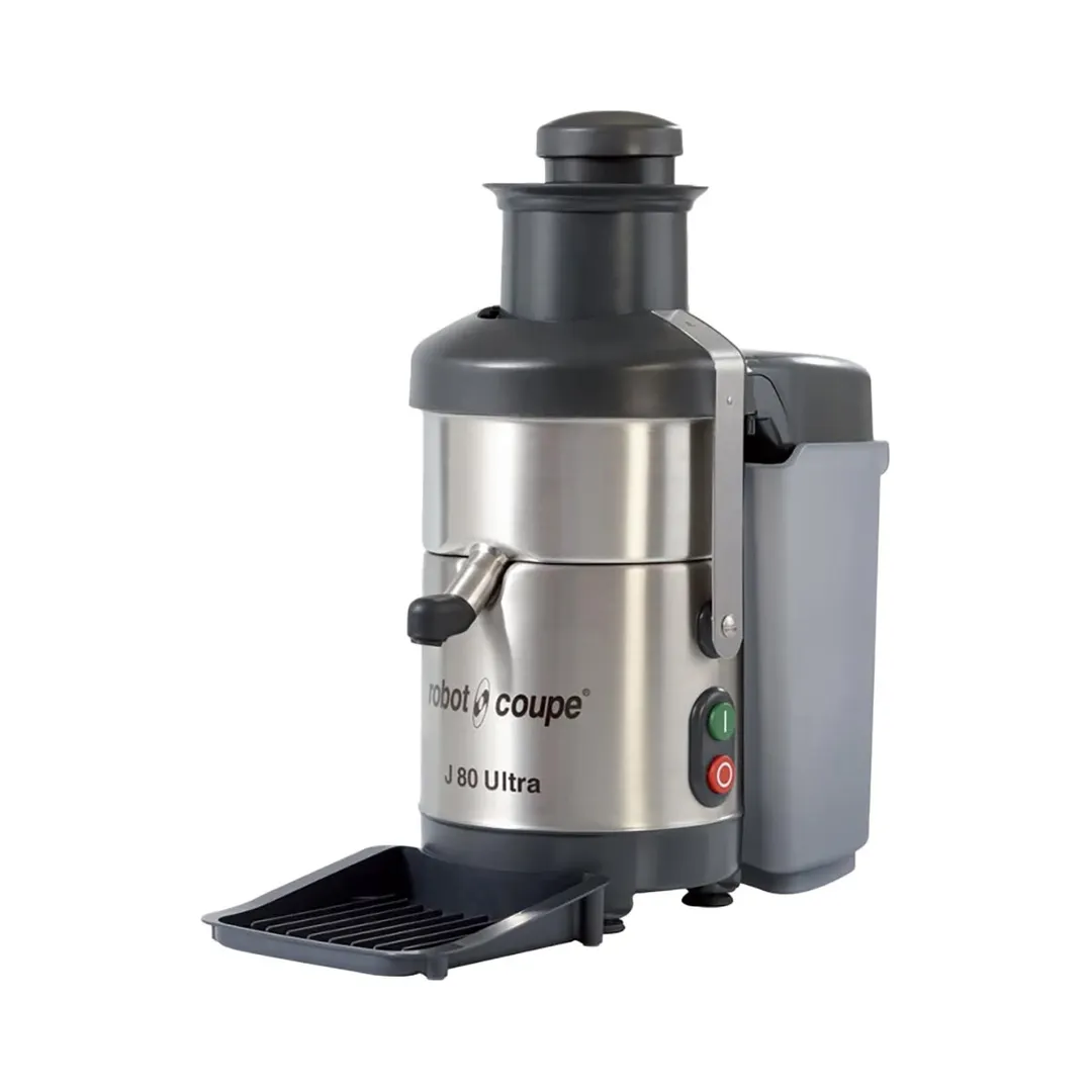 Robot Coupe J80 Table Top Automatic Feed Centrifugal Juicer/Juice Extractor, Anti Drip Spout