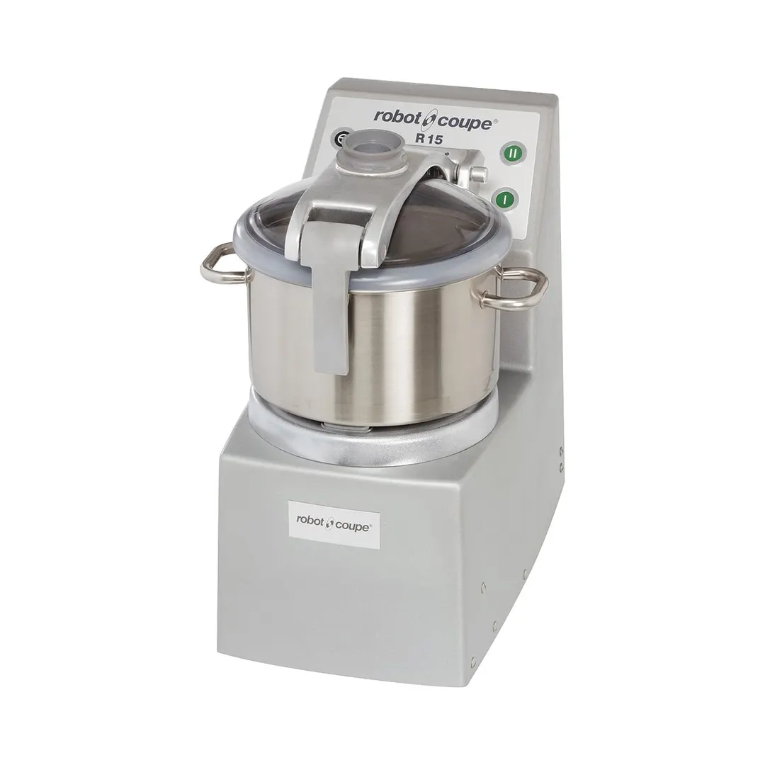 Robot Coupe R15 Vertical Cutter Mixer, (3) Blades and 15 L Bowl , 4 1/2 hp, 2-Speed 
