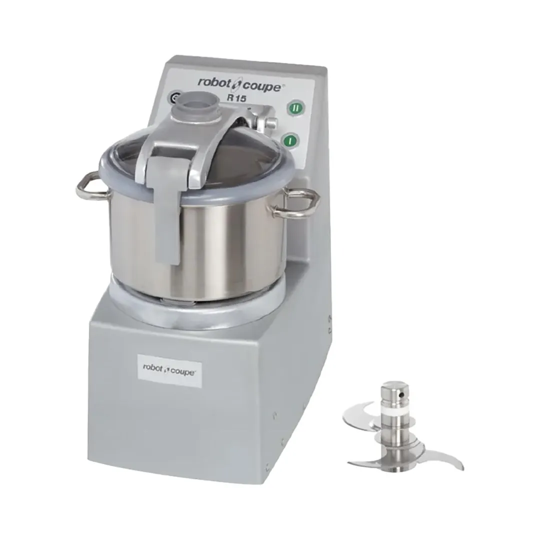 Robot Coupe R15U Vertical Cutter Mixer,  (3) Blades, 15 L and 4 L Bowls, 4 1/2 hp, 2-Speed 