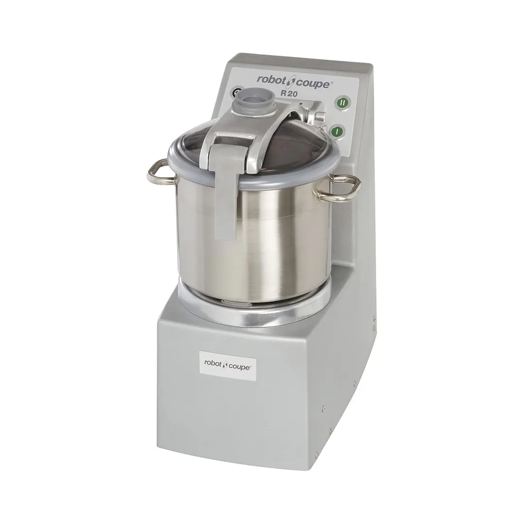 Robot Coupe R20 Vertical Cutter Mixer, 20 L Bowl, 5 1/2 hp, 2-Speed, 1800 and 3600 RPM